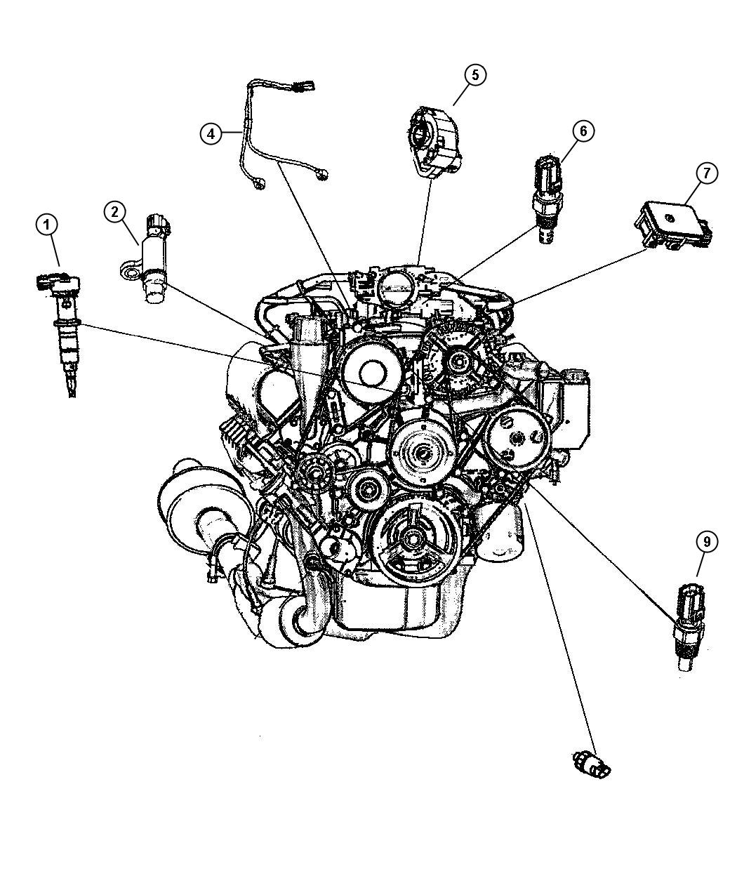 Sensors, Engine. Diagram