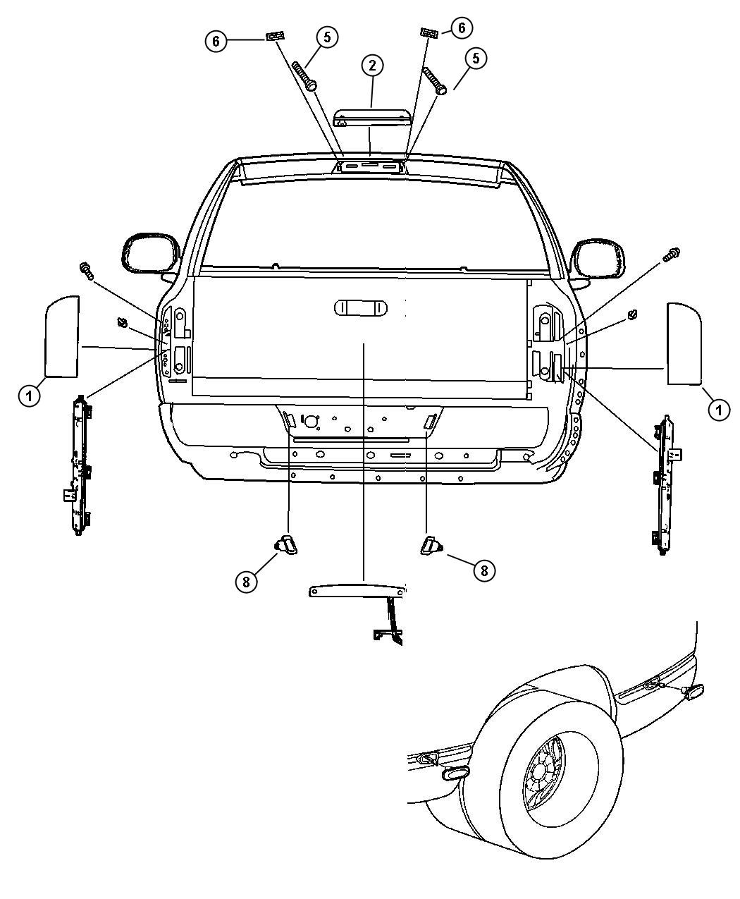 Diagram Lamps Rear. for your Ram 4500  