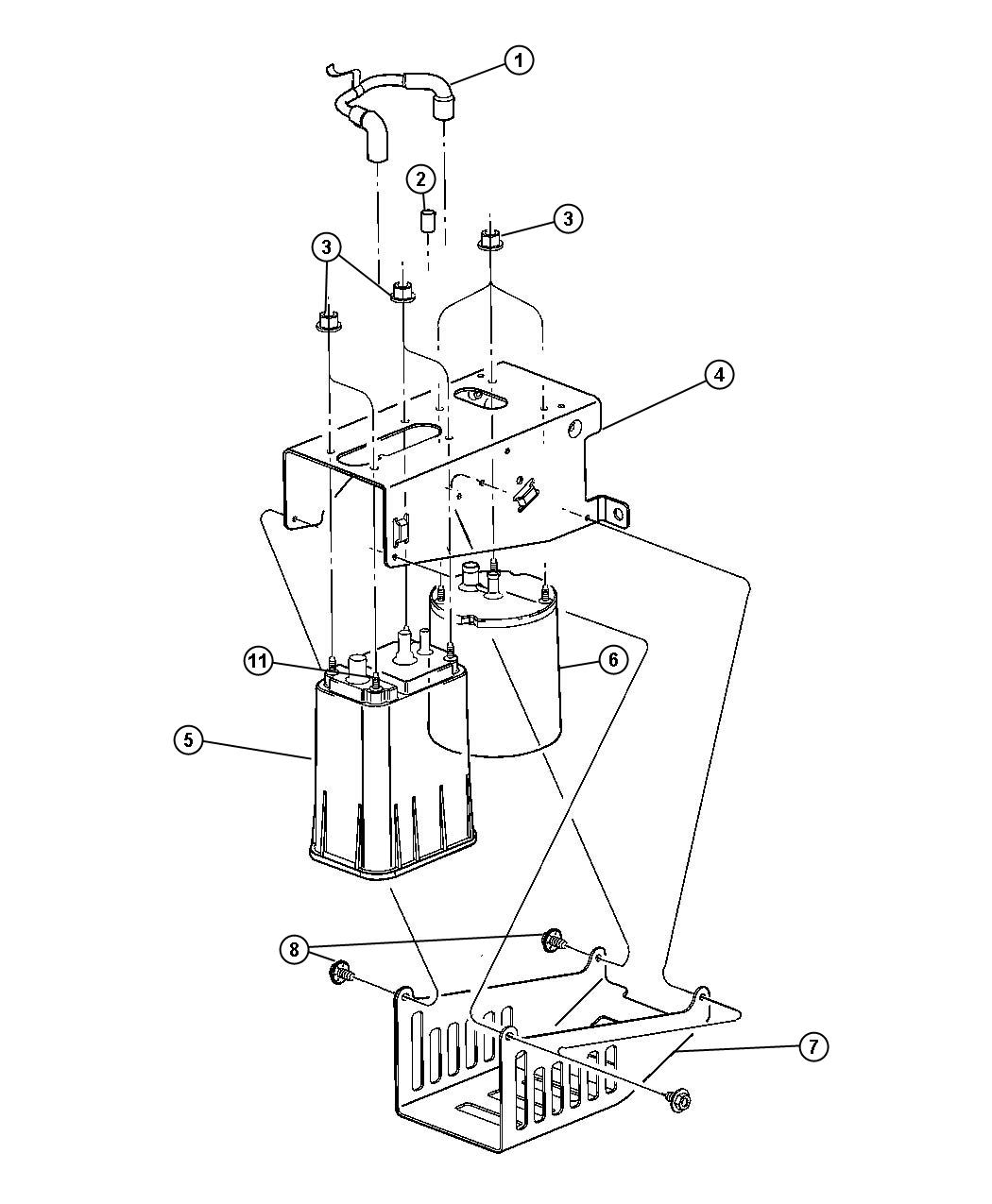 Diagram Vacuum Canister,5.7L [[ Engine - 5.7L SMPI V8]]. for your Dodge