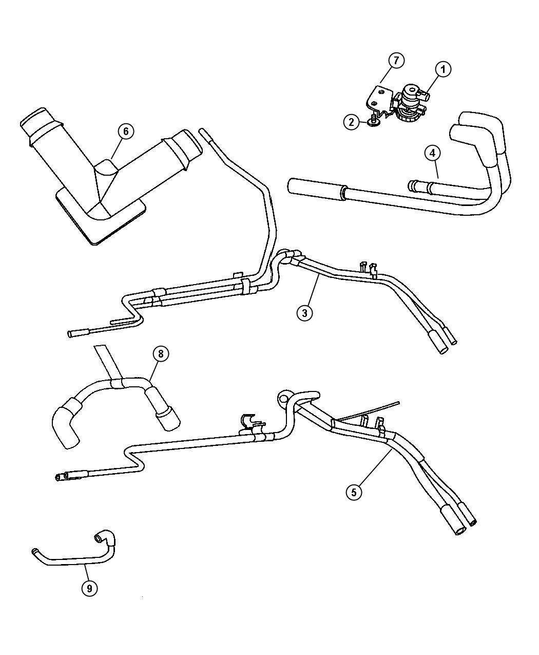 Emission Control Vacuum Harness, 5,7 [Engine - 5.7L SMPI V8]. Diagram