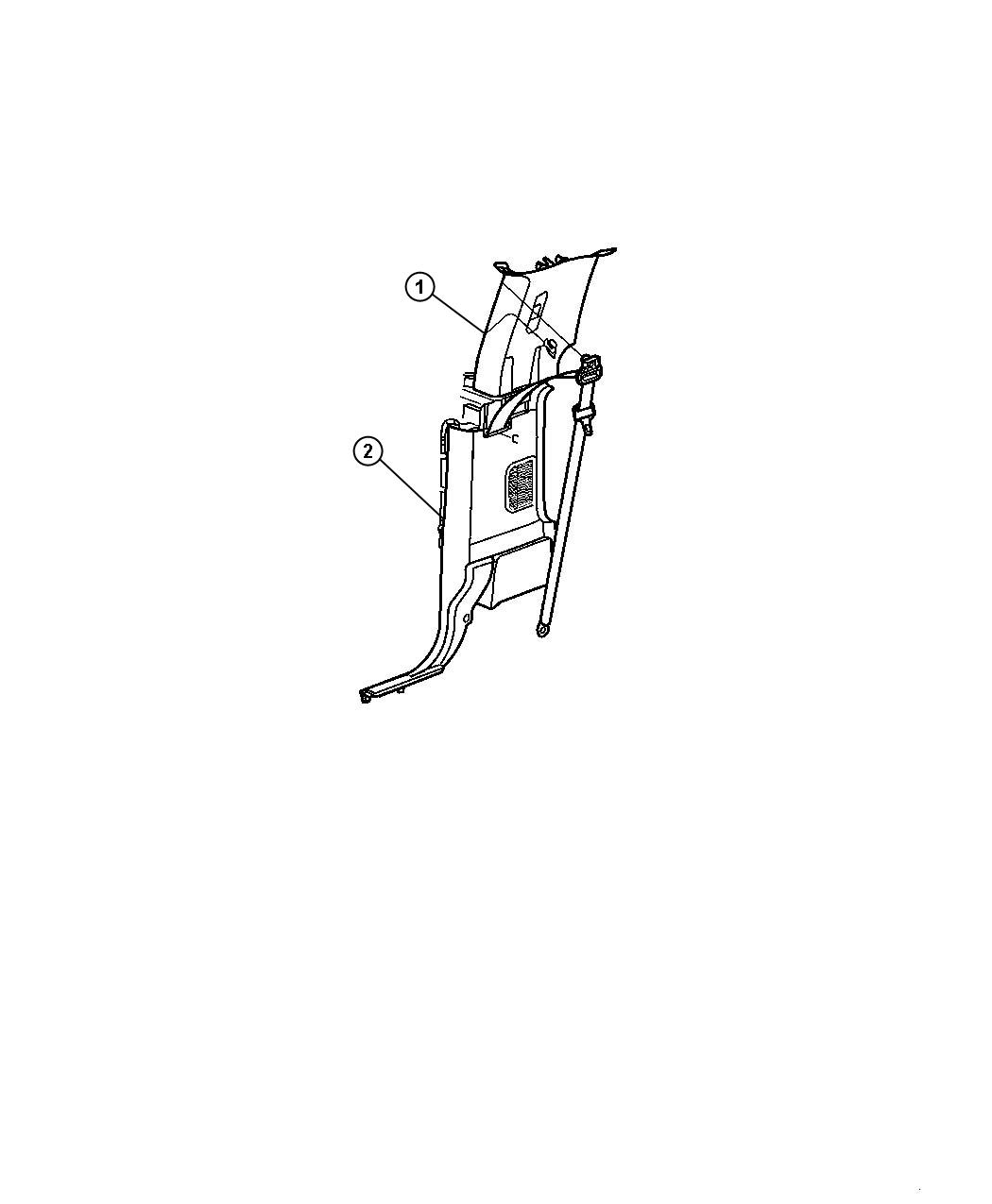 Diagram Quarter Trim Panel. for your Dodge