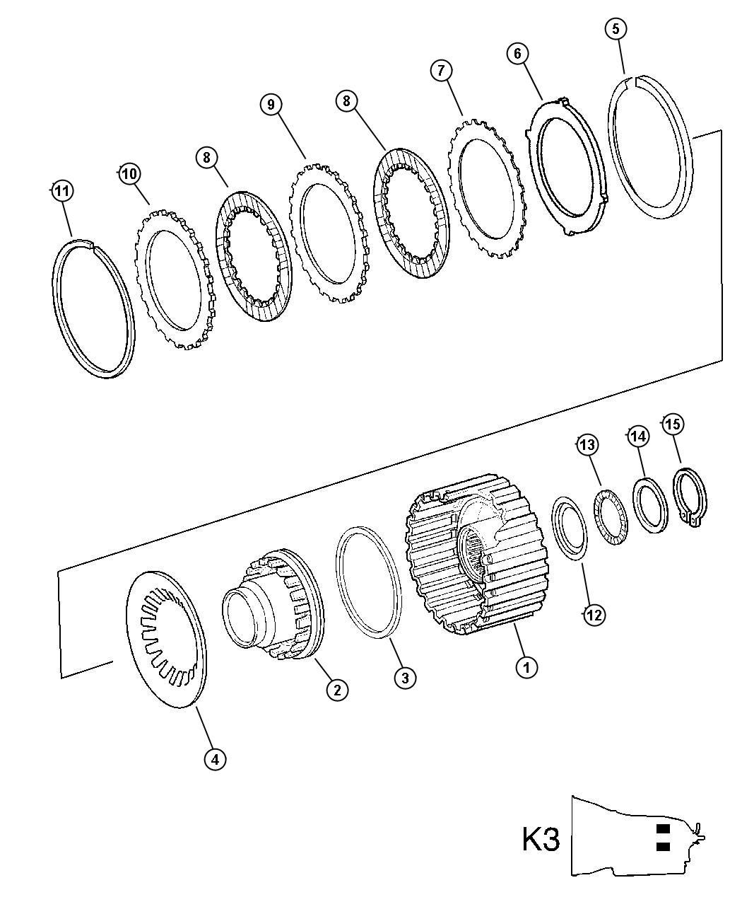 Diagram Clutch - [K3]. for your Chrysler