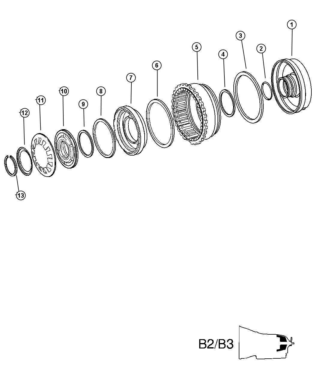 Diagram Multiple Disc Brake - [[B2 and B3]]. for your Chrysler