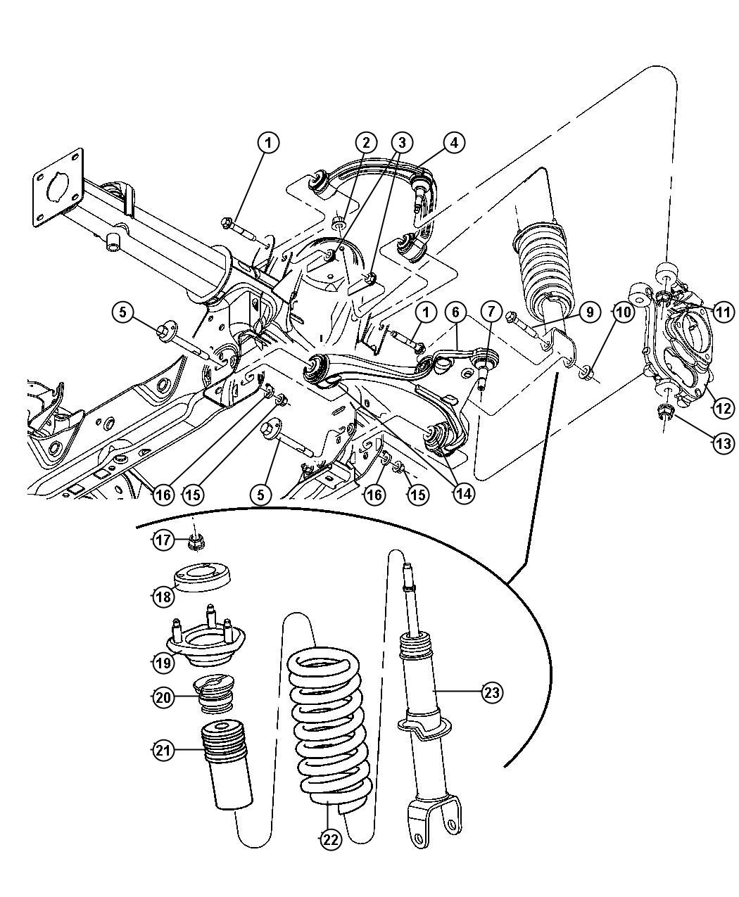 Suspension,Front,Control Arms,Spring,Shock,Knuckle. Diagram