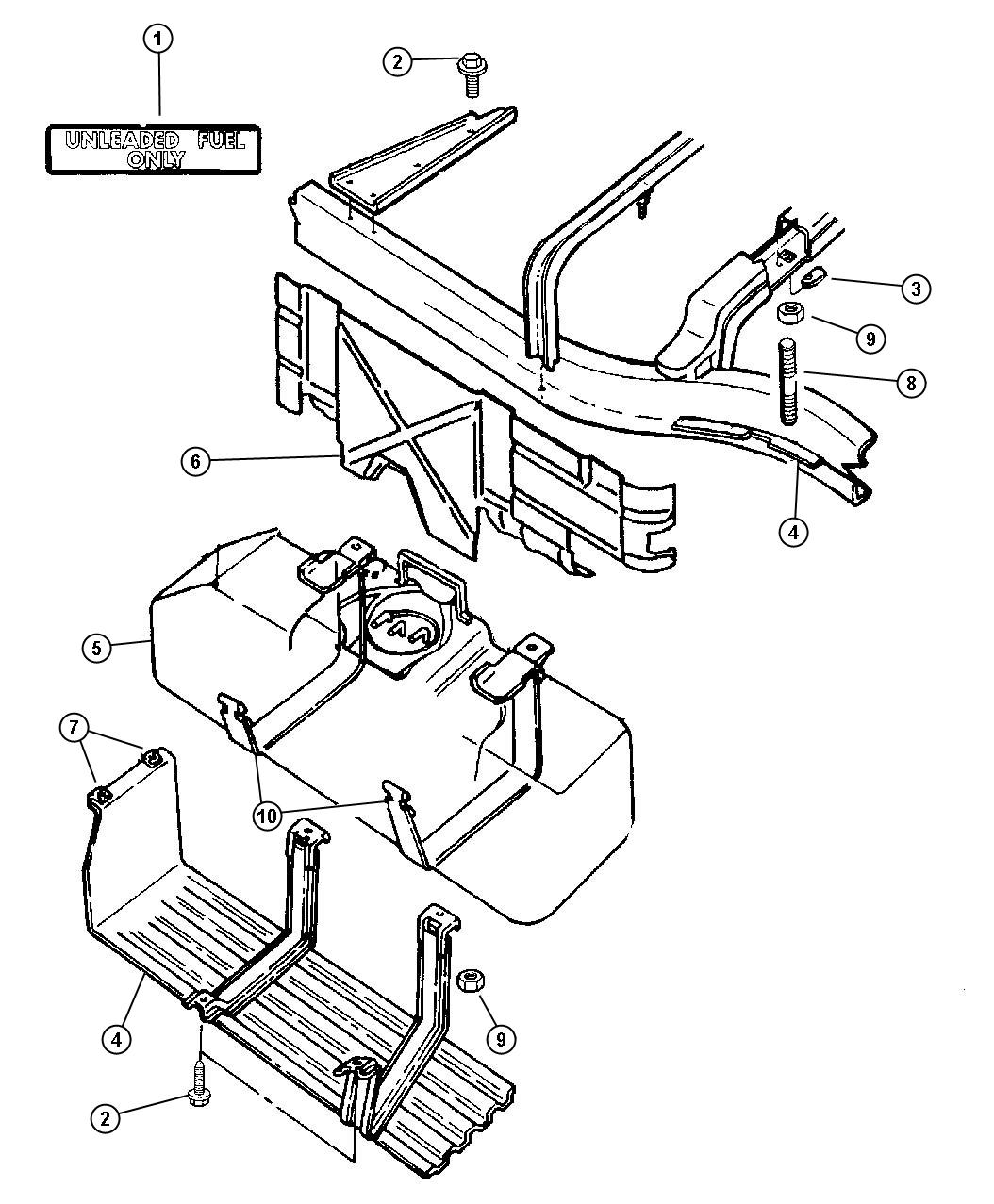 Fuel Tank, All Engines. Diagram