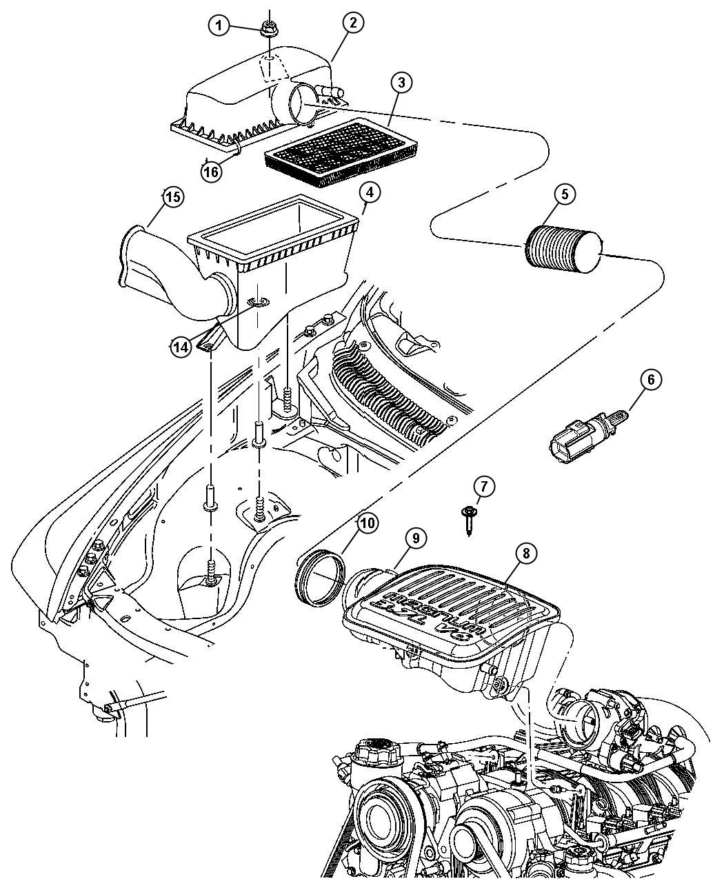 Diagram Air Cleaner,. for your Dodge