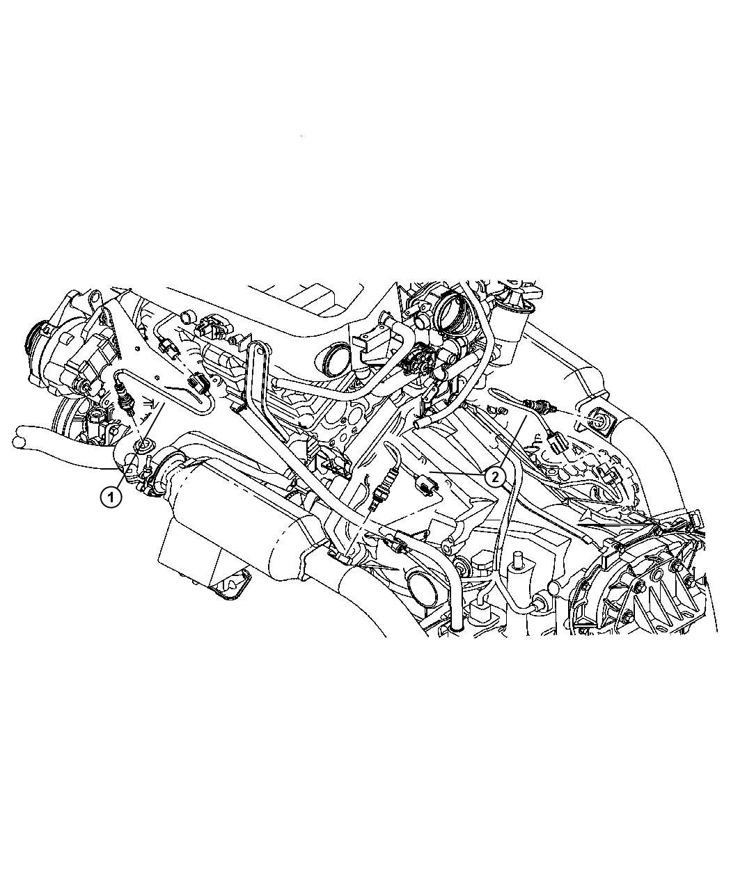 Diagram Sensors, Oxygen. for your 2002 Chrysler 300 M  