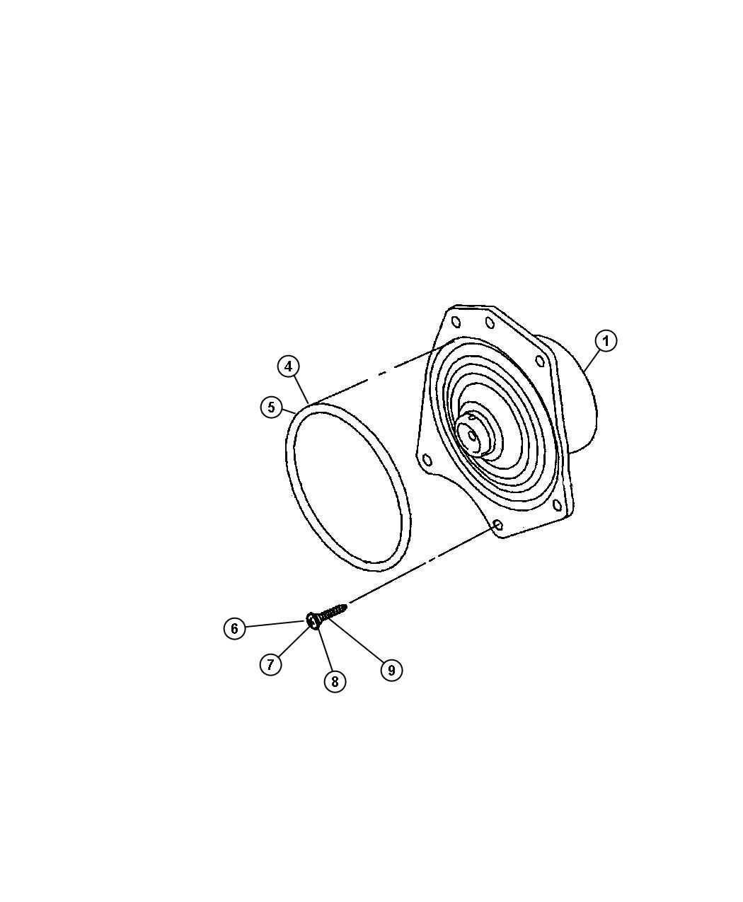 Diagram Water Pump and Related Parts. for your Chrysler Pacifica  