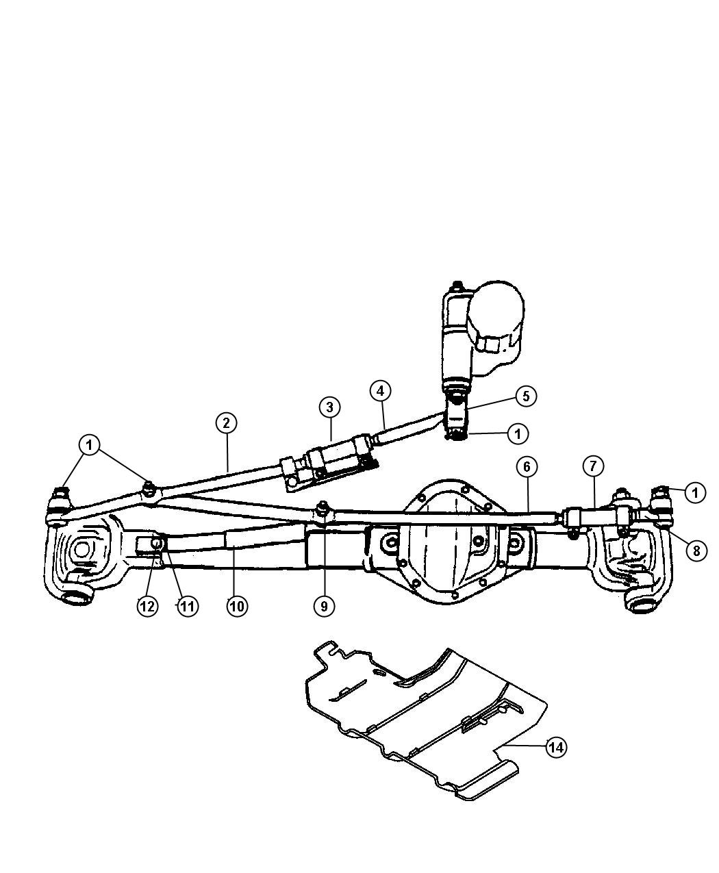 Diagram Linkage,Steering, DH 7,8. for your Dodge Ram 3500  