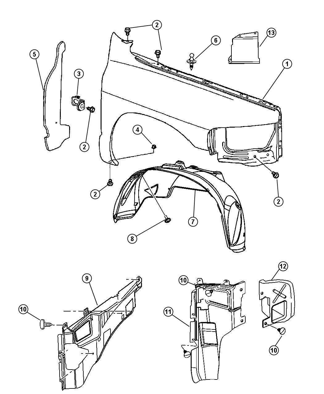 Front Fender. Diagram