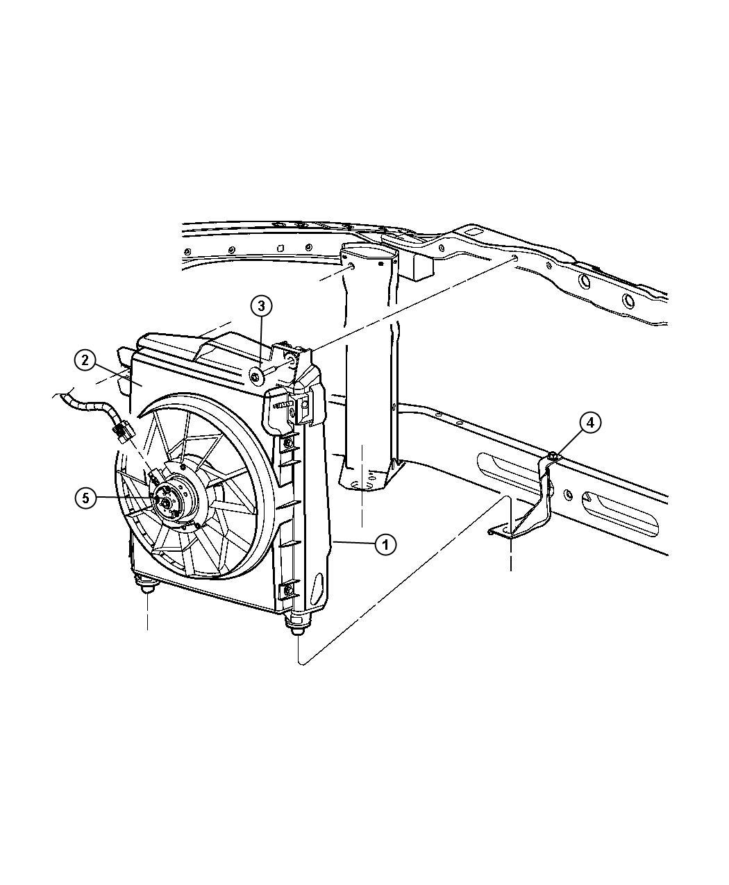 Diagram Air Conditioning Condenser and Fan. for your 2003 Chrysler 300  M 