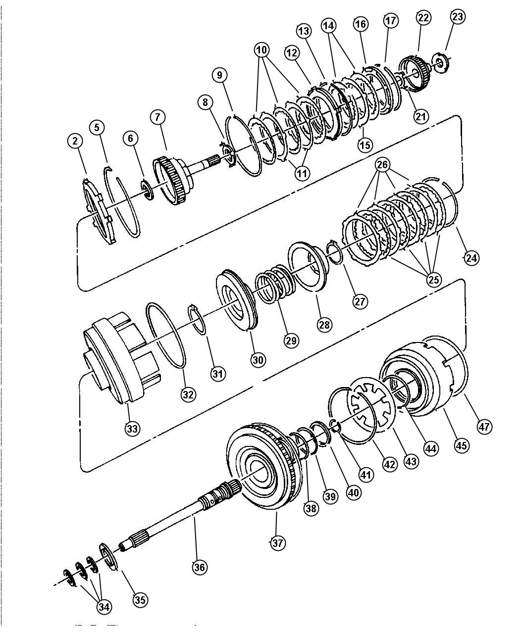 Diagram Clutch, Input Shaft. for your Chrysler