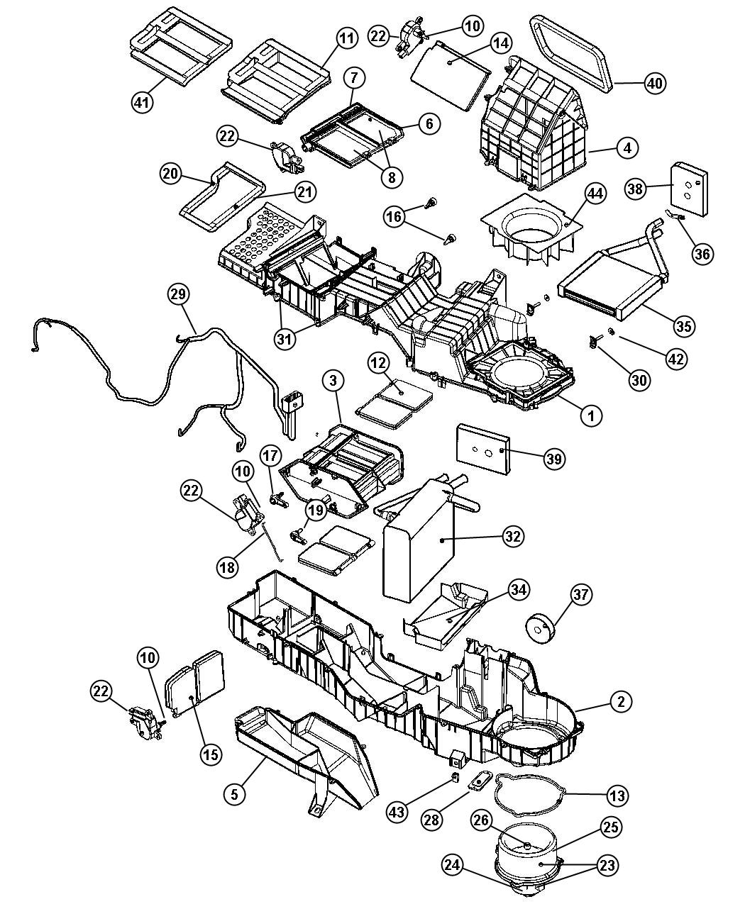 Diagram Air Conditioner And Heater Unit [Air Conditioning]. for your Dodge Grand Caravan  