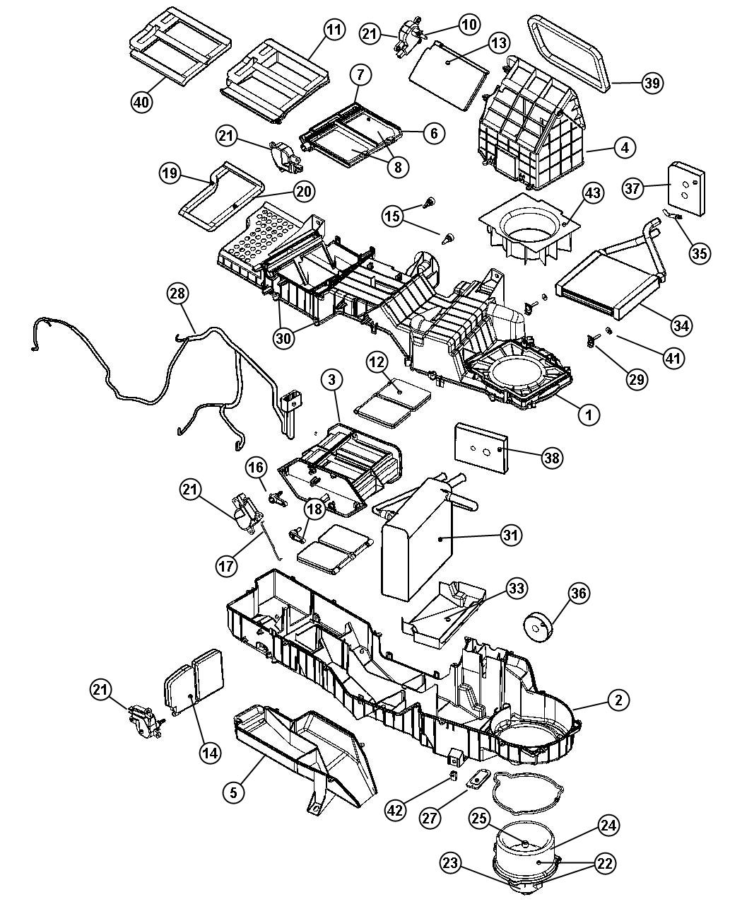 Diagram Air Conditioner And Heater Unit [Air Conditioning]. for your 2003 Dodge Ram 1500  ST REG CAB 8 FT BOX 