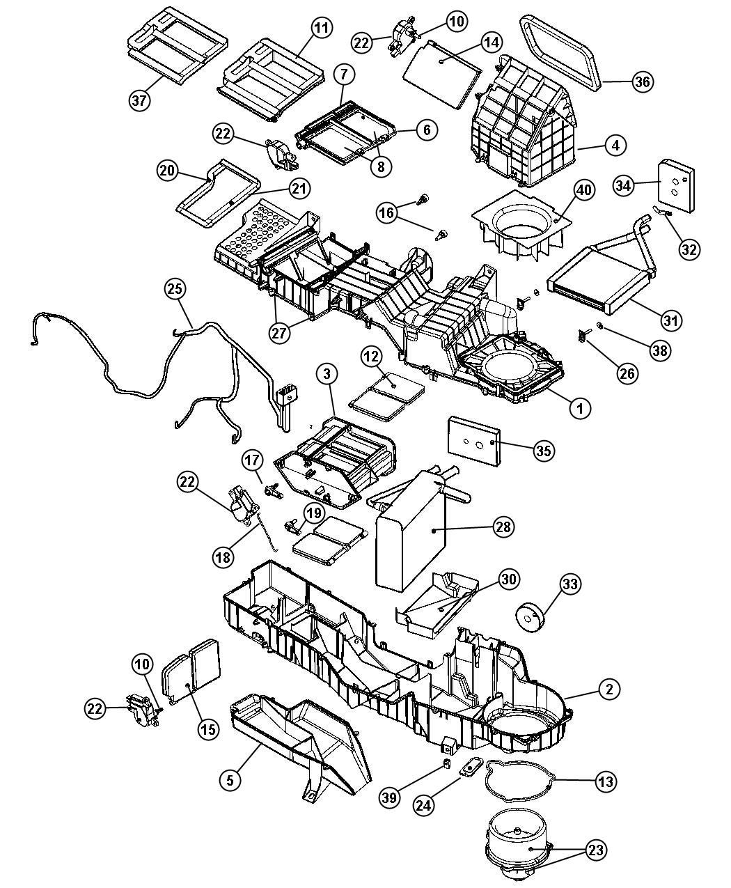 Diagram Air Conditioner And Heater Unit [Air Conditioning]. for your Dodge Grand Caravan  