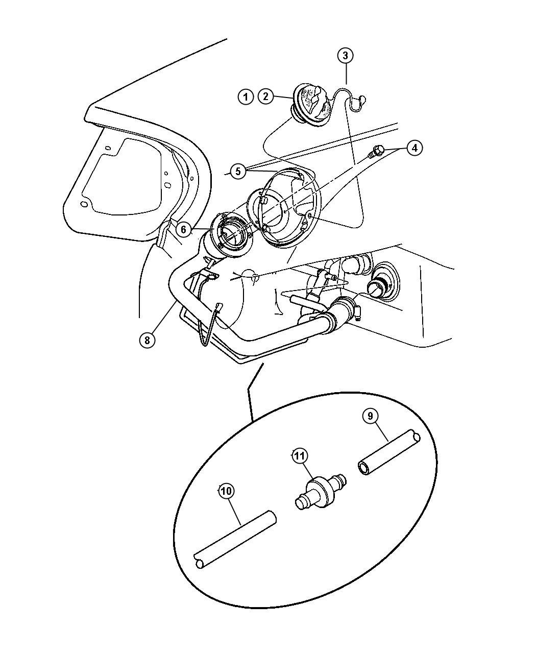 Fuel Filler Tube. Diagram