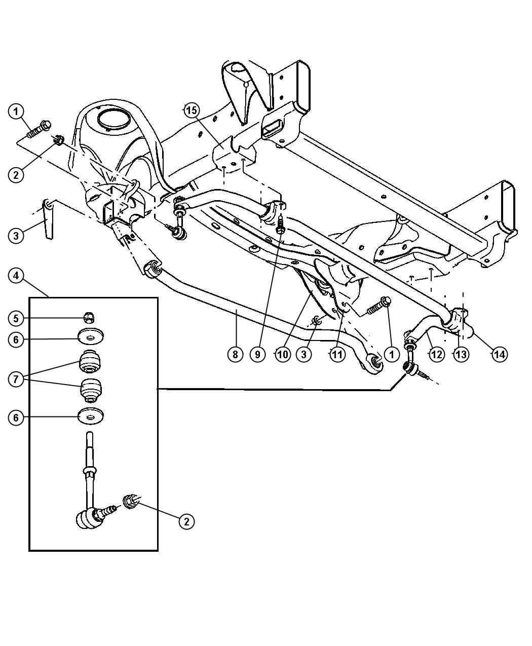 Diagram Front Sway Bar [Stabilizer Bar - Front] and Track Bar,DH 7,8. for your 2001 Chrysler 300  M 