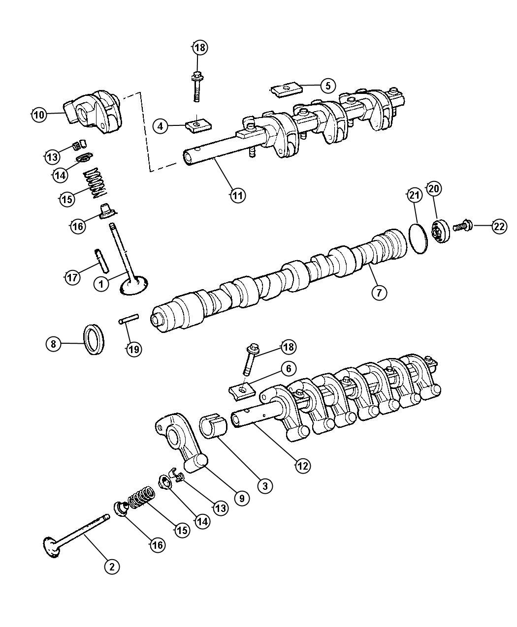 2005 Dodge Neon 2.0L 4 Cyl A/T Rocker arm. Exhaust. After 6-5-00, up to ...