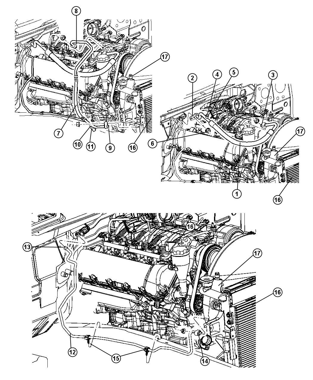 Diagram Accumulator, Condenser and Lines 3.7, 4.7L Engine. for your 2004 Chrysler 300  M 