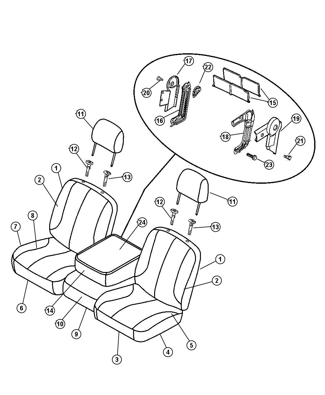 Front, Cloth, Trim Code [V9]. Diagram