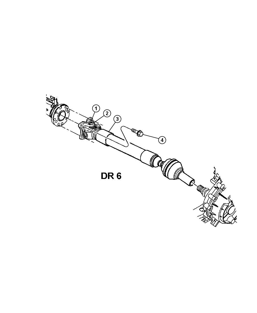 Diagram Shaft,Propeller,Front,DR 6. for your Dodge Ram 1500  