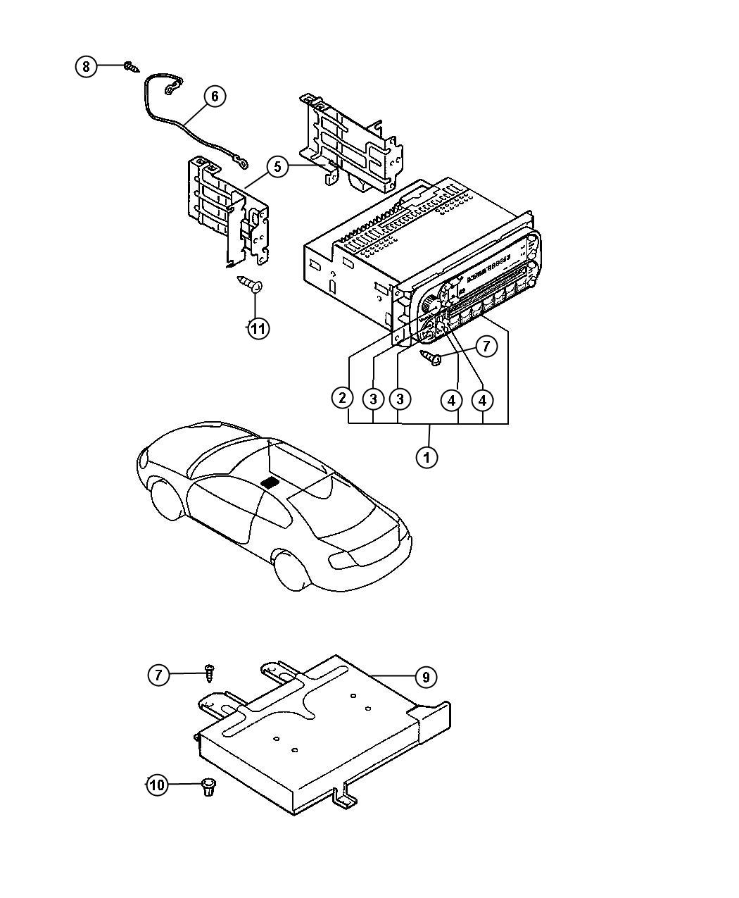 Diagram Radios. for your 2000 Chrysler 300  M 