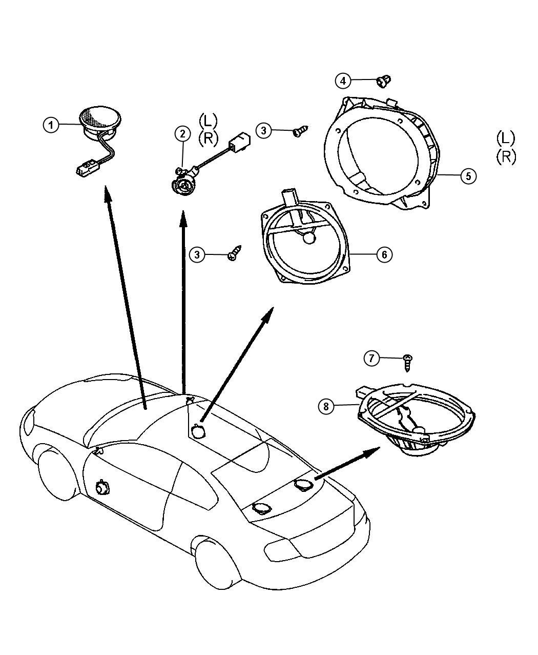 Diagram Speakers. for your Chrysler 300  M