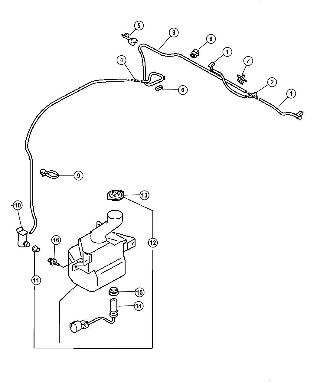 Diagram Windshield Washer System. for your Dodge