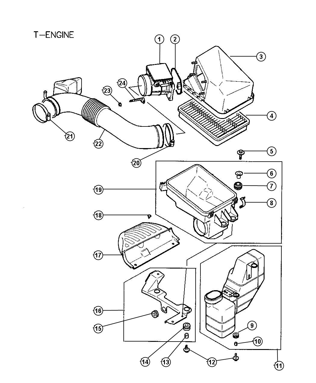 Air Cleaner 2.4L MMC I-4. Diagram