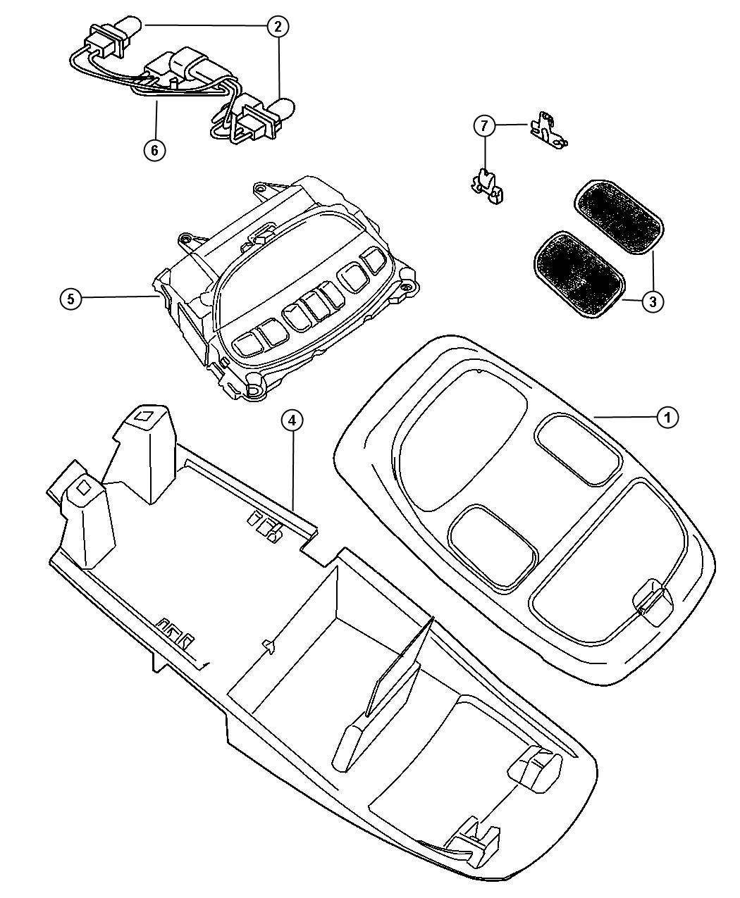 Diagram Overhead Console. for your Dodge Ram 1500  