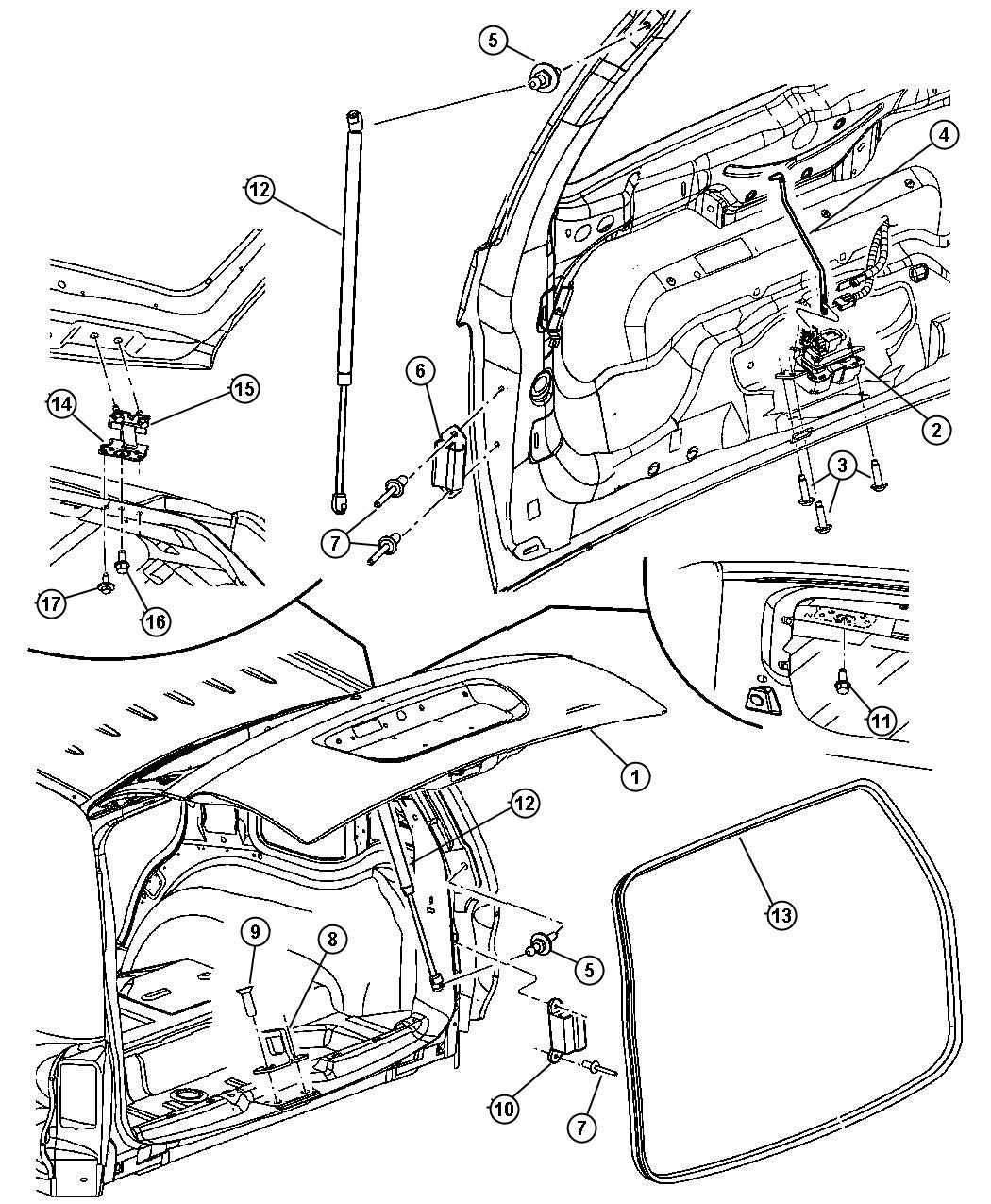 Diagram Liftgate. for your Dodge Durango  