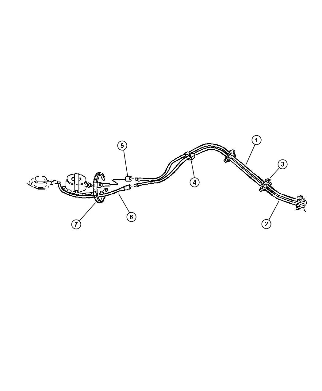 Diagram Fuel Lines, Rear. for your Jeep Cherokee  