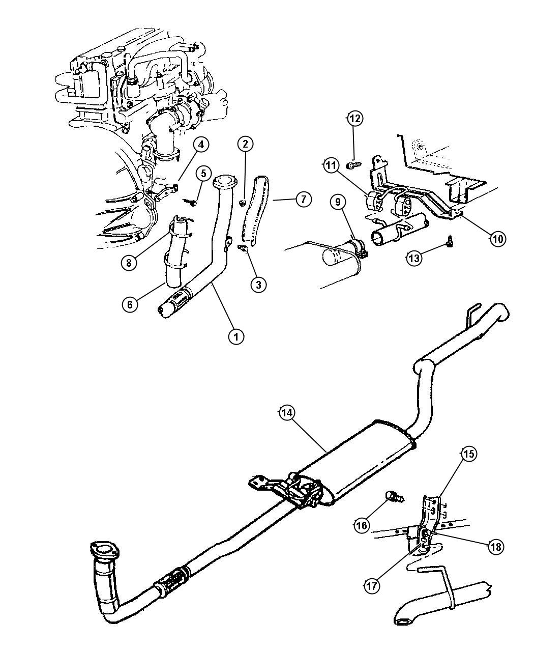 Diagram Exaust System (ENC). for your Jeep