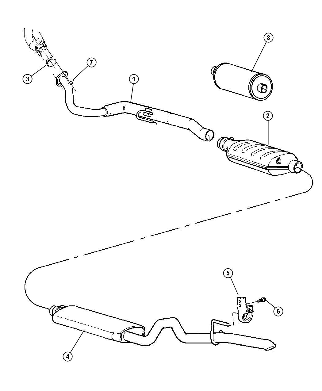 Diagram Exhaust System (ERH). for your Jeep