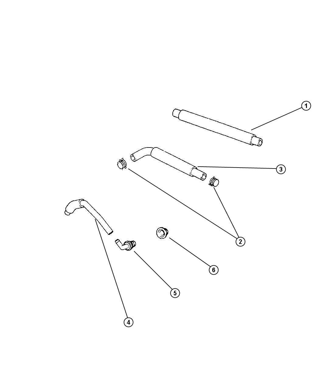 Diagram Crankcase Ventilation 2.5L V - 6 SOHC (EEB). for your Chrysler