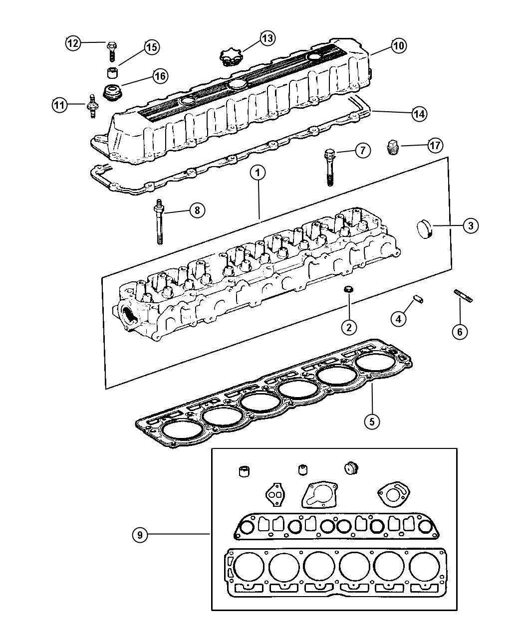 Diagram Cylinder Head. for your 2002 Chrysler 300  M 