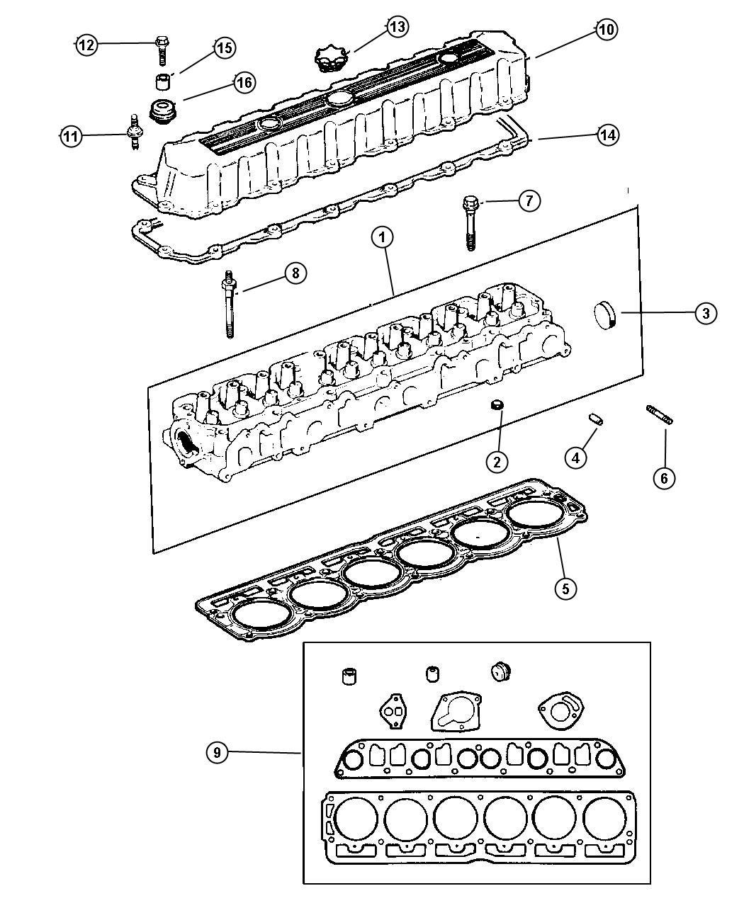 Diagram Cylinder Head. for your 2002 Chrysler 300  M 