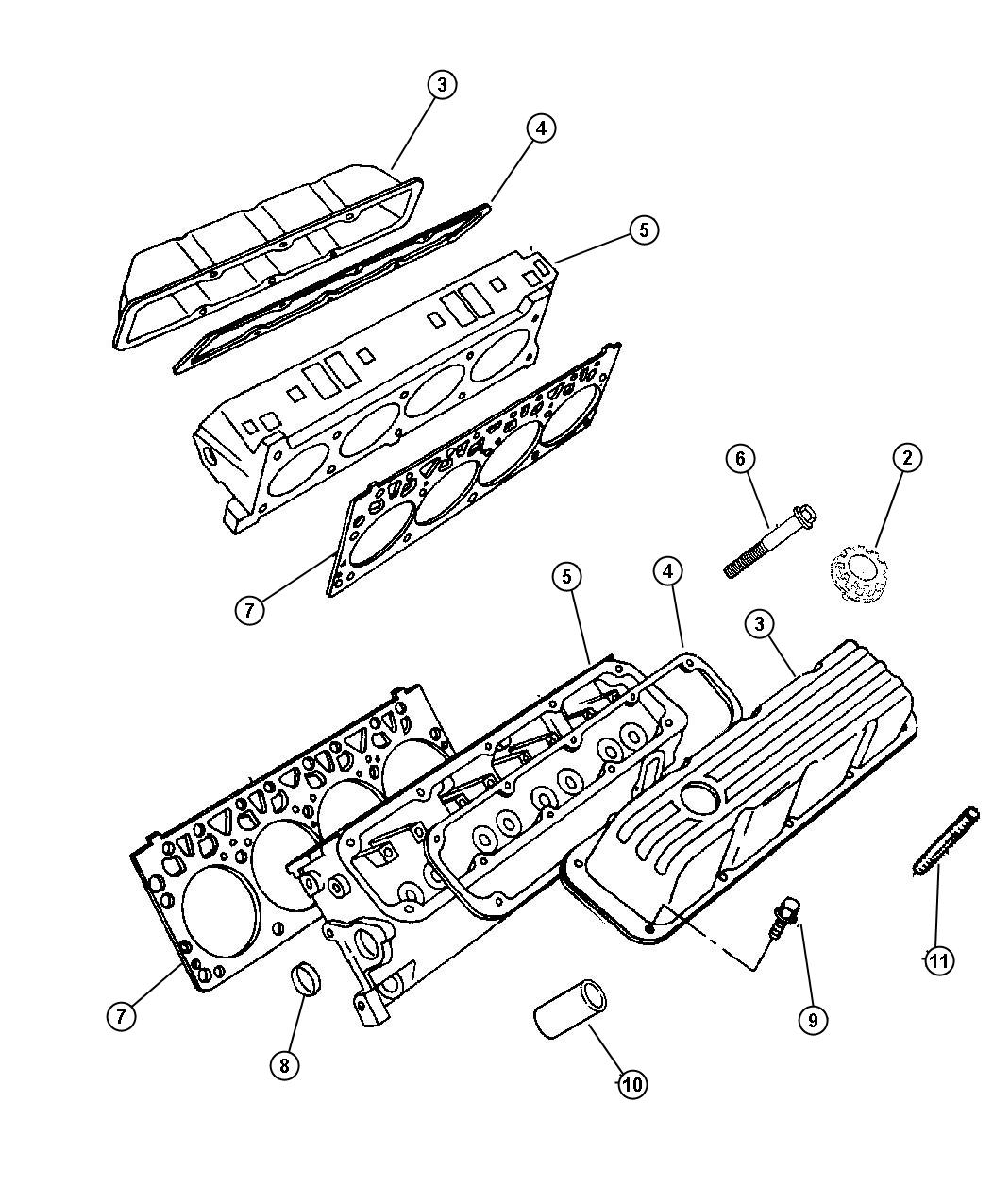 Diagram Cylinder Head (ELF). for your Jeep