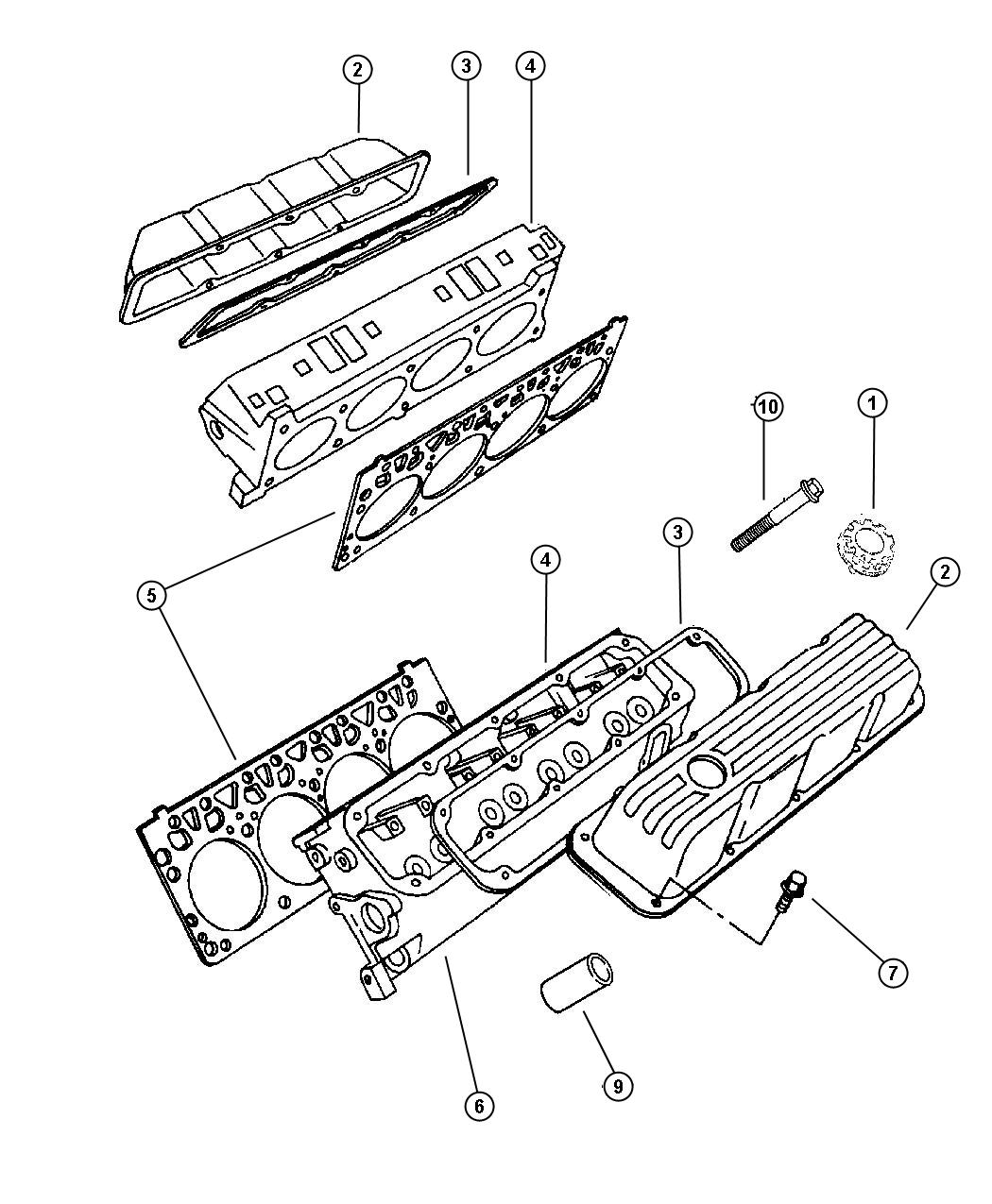 Diagram Cylinder Head. for your Jeep