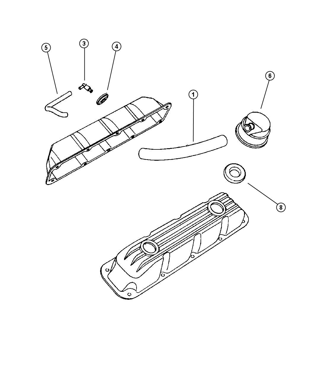 Diagram Crankcase Ventilation. for your Jeep Grand Cherokee  