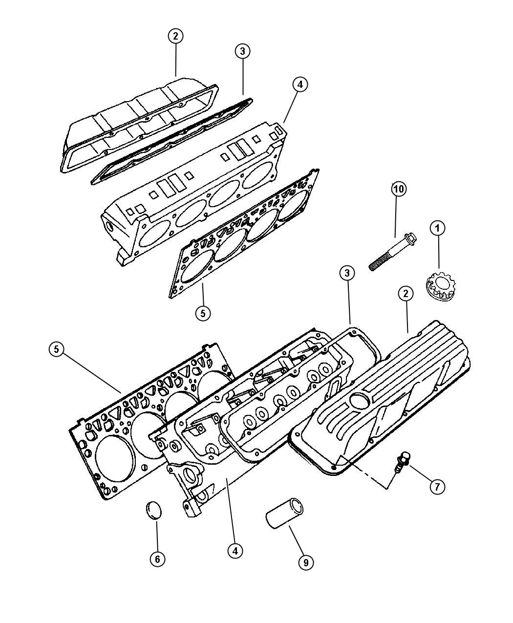 Diagram Cylinder Head. for your Jeep