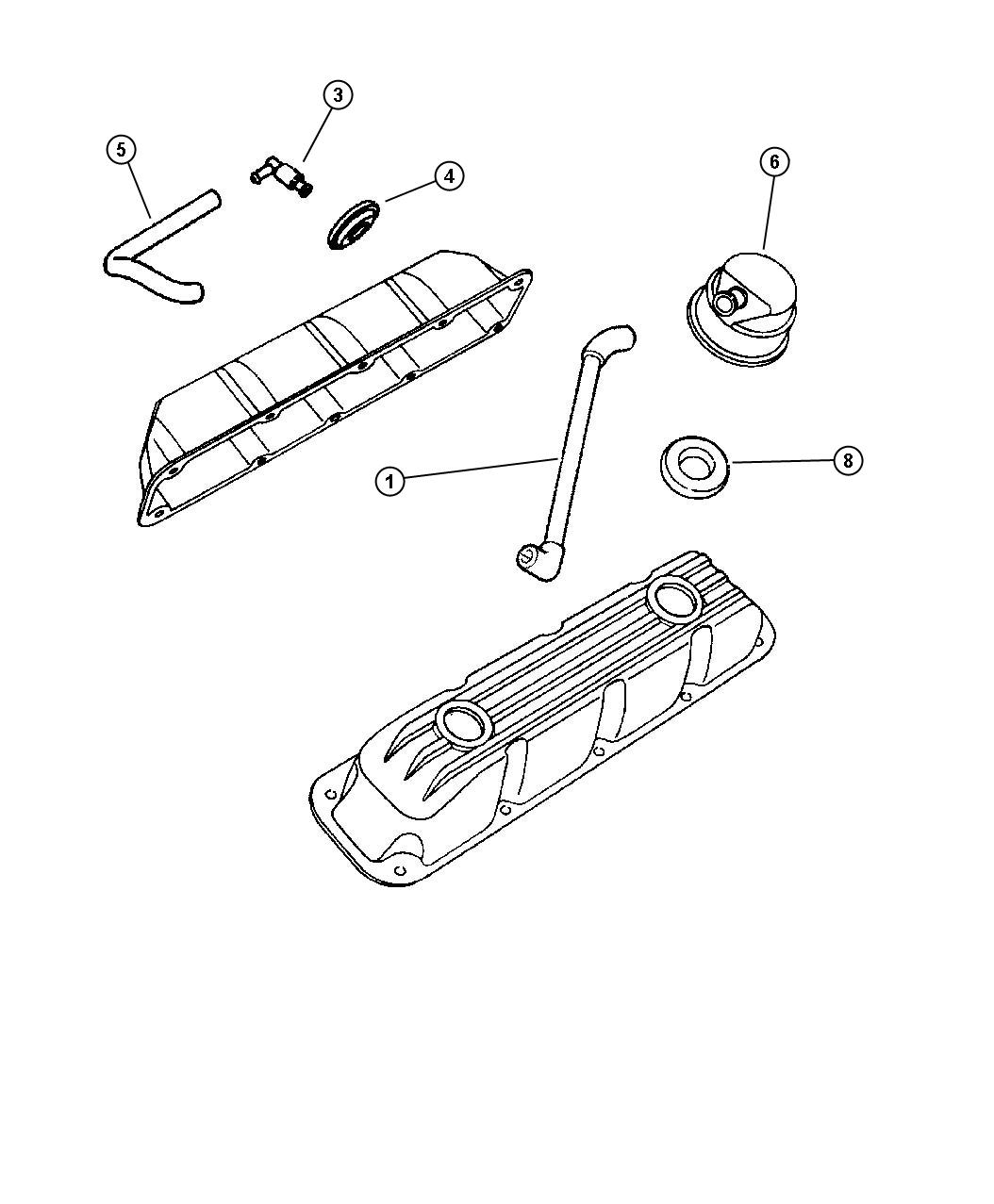 Diagram Crankcase Ventilation. for your Jeep Grand Cherokee  