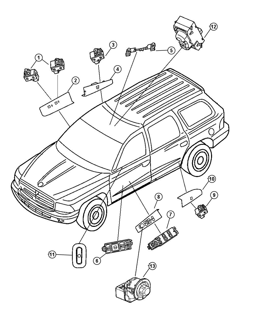 Diagram Switches Body. for your 2006 Dodge Grand Caravan   