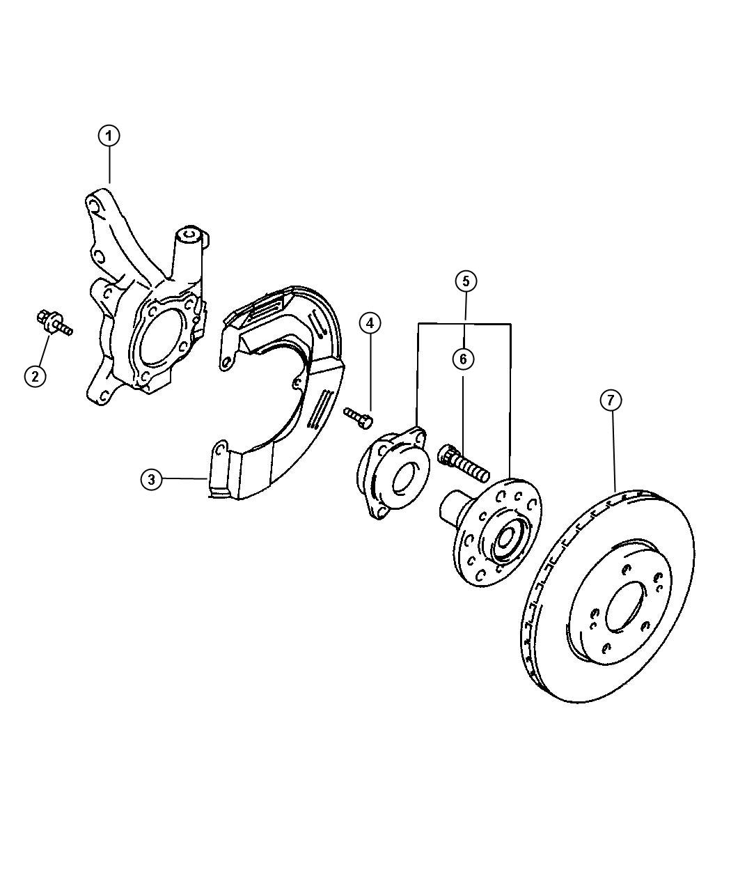 Front Wheel Hub. Diagram