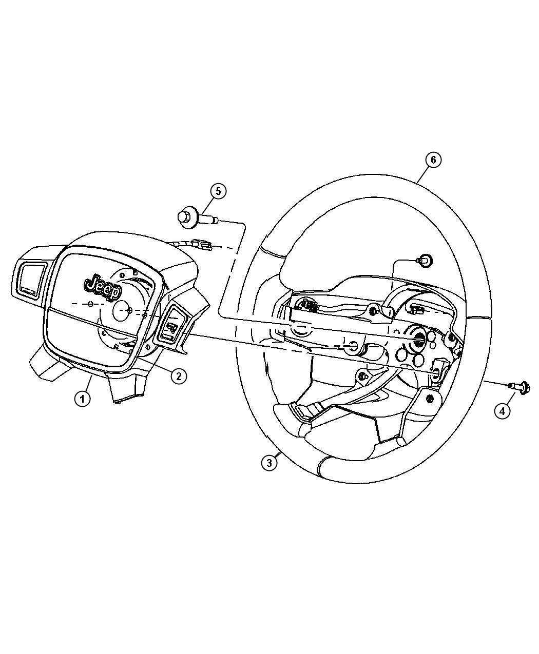 Diagram Steering Wheel Assembly. for your 2005 Jeep Grand Cherokee   