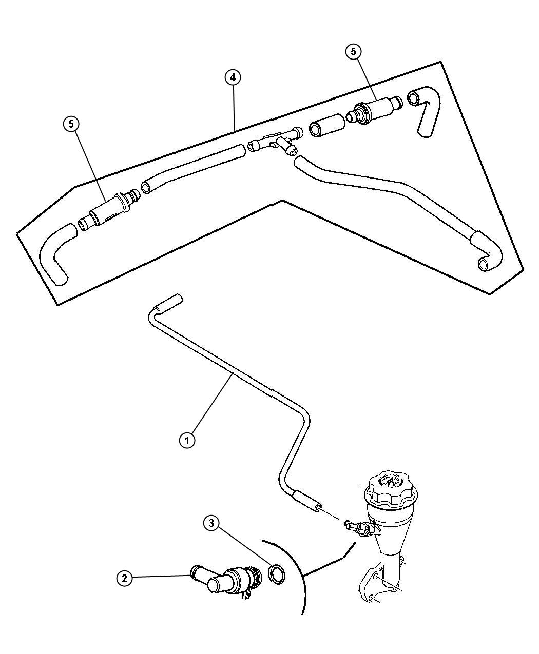 Diagram Crankcase Ventilation 4.7L [Engine- 4.7L V8 MPI]. for your 2000 Chrysler 300  M 