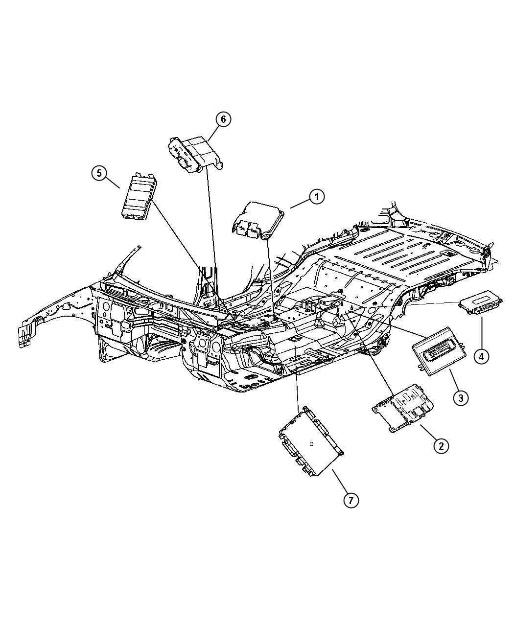 Diagram Modules Floor Mounted. for your 2006 Jeep Liberty   