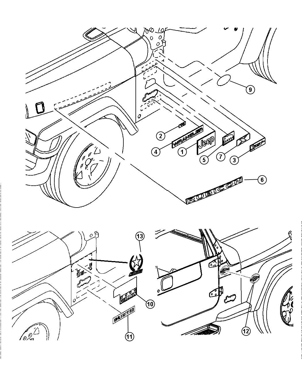 Diagram Decals. for your 2000 Chrysler 300  M 