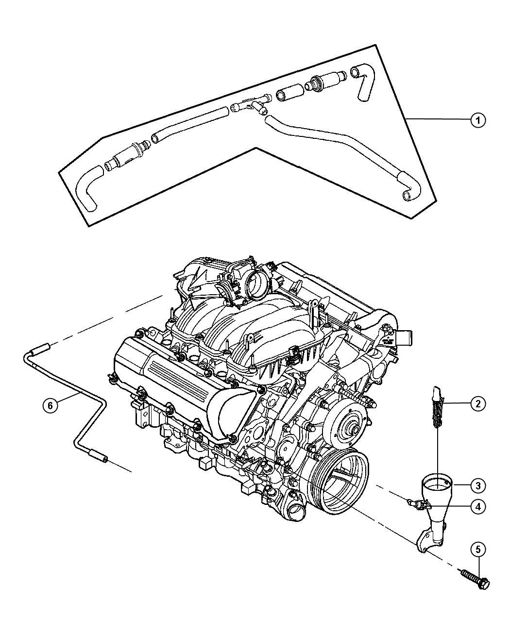 Crankcase Ventilatoin, 4.7L [Engine- 4.7L V8 MPI]. Diagram