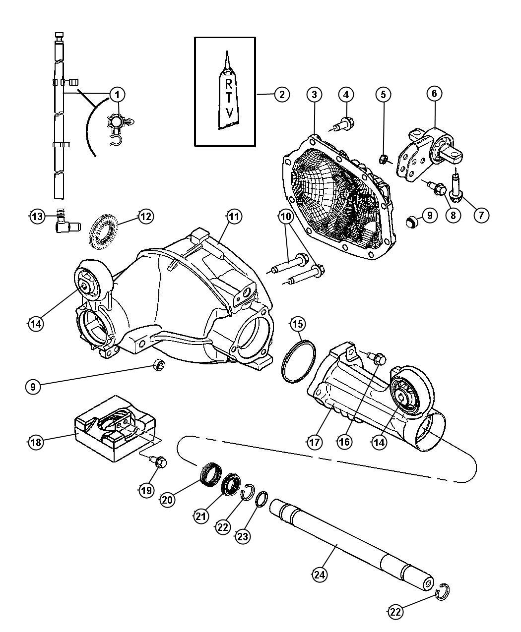 Housing,Front Axle [Axle - Front, 200MM]. Diagram